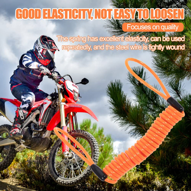 [Australia - AusPower] - VGEBY Motorcycle Bike Alarm Disc Lock Antitheft Security Spring Reminder Coil Cable (Color : Orange) 