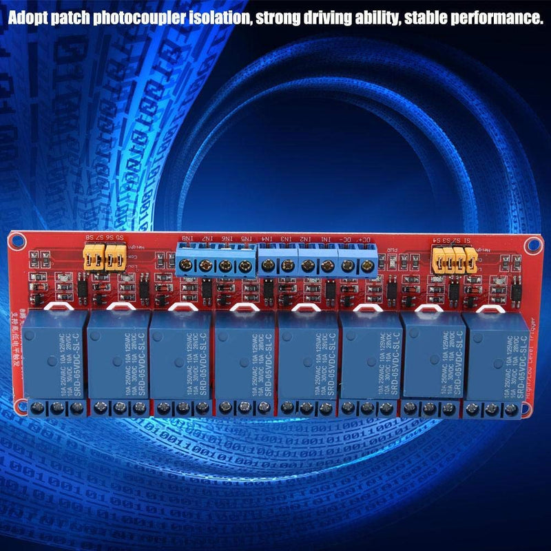 [Australia - AusPower] - 5V/12V/24V 8 Channel Optocoupler Relay Module Board with High/Low and Trigger Power Indicator Light(24V) 