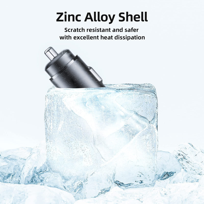 [Australia - AusPower] - Fast Car Charger 72W USB C, ACEFAST Dual PD3.0 Port Metal USB Type C Car Power Adapter for iPad Air/Pro, iPhone 13 Pro Max/13 mini/12 Pro Max, Samsung Galaxy S21+/S21 Ultra/S20/S20+/S20 Ultra, Note 20 