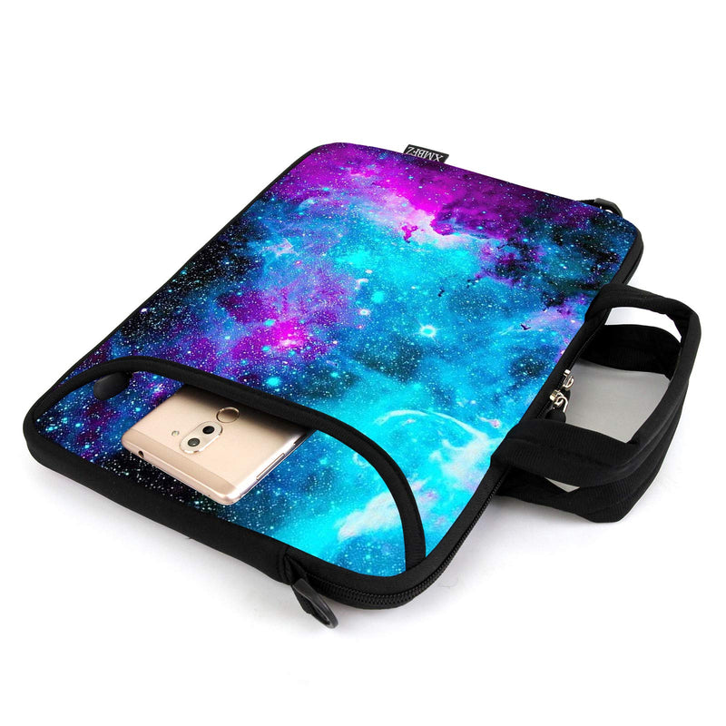 [Australia - AusPower] - XMBFZ 13.3"laptop bag adjustable shoulder strap with handle accessory pocket fits 11.6" 12" 12.1" 13" 13.3"Laptops Blue Galaxys 