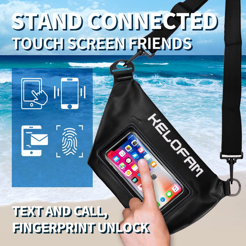[Australia - AusPower] - Kelofam Waterproof Pouch for swimming, Screen Touch Sensitive Waterproof Bag with Adjustable Waist Strap, Super Lightweight, Bigger Space, Keep Your Phone and Valuables Safe and Dry, Dry bag Perfect for Swimming Snorkeling Boating Kayaking Beach Pool W... 
