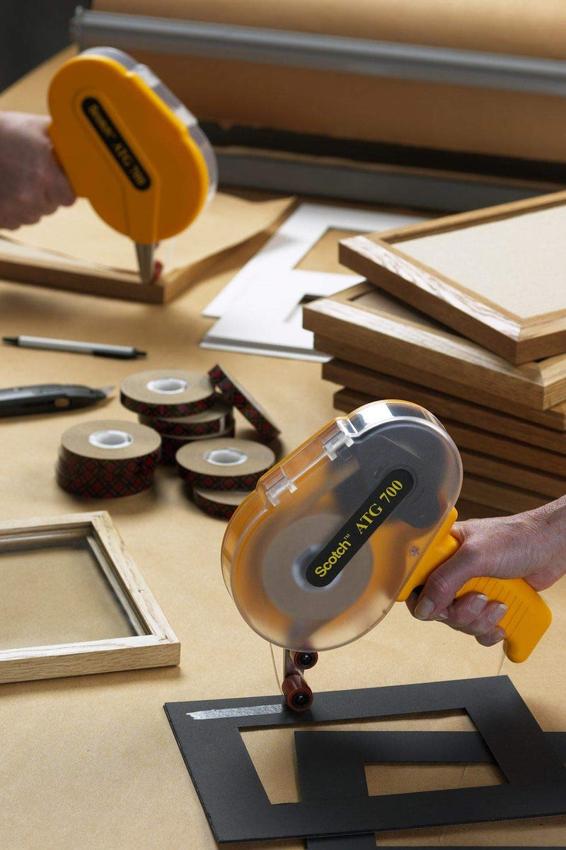 [Australia - AusPower] - 3M Scotch ATG 700 Adhesive Applicator, 1/2 in and 3/4 in wide rolls, Yellow 