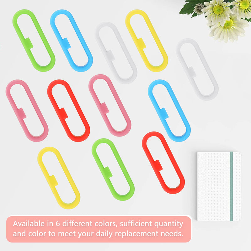 [Australia - AusPower] - 12 Pieces Replacement Fastener Ring 20 mm Silicone Replacement Fastener Secure Loops Silicone Connector Security Rings Holder Keeper Loops Replacement for Smartwatch Strap Accessories, 6 Colors 