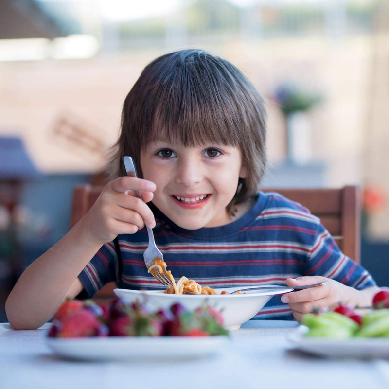 [Australia - AusPower] - Stainless Steel Kids Silverware Set - Child and Toddler Safe Flatware - Kids Utensil Set - Metal Kids Cutlery Set (6 Piece, Stainless Steel) 6 Piece 