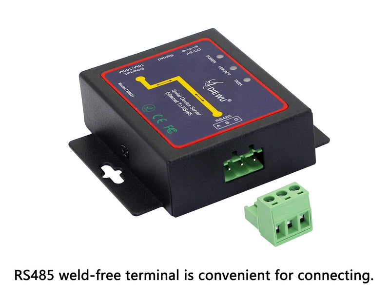 [Australia - AusPower] - CERRXIAN RS485 to Ethernet RJ45 TCP / IP Serial Device Server Converter Transparent Transmission Serial Data Communication Device Support Web Management System 