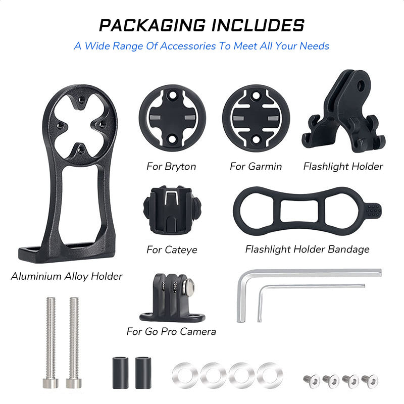 [Australia - AusPower] - KIEVODE Bike Extended Out-Front Mount Kit for Garmin Edge, Bicycle Handlebar Mount Computer GPS Holder for NiteRider Adapter, Sports Action Camera, 25 130 200 500 510 520 800 810 820 1000 1030 