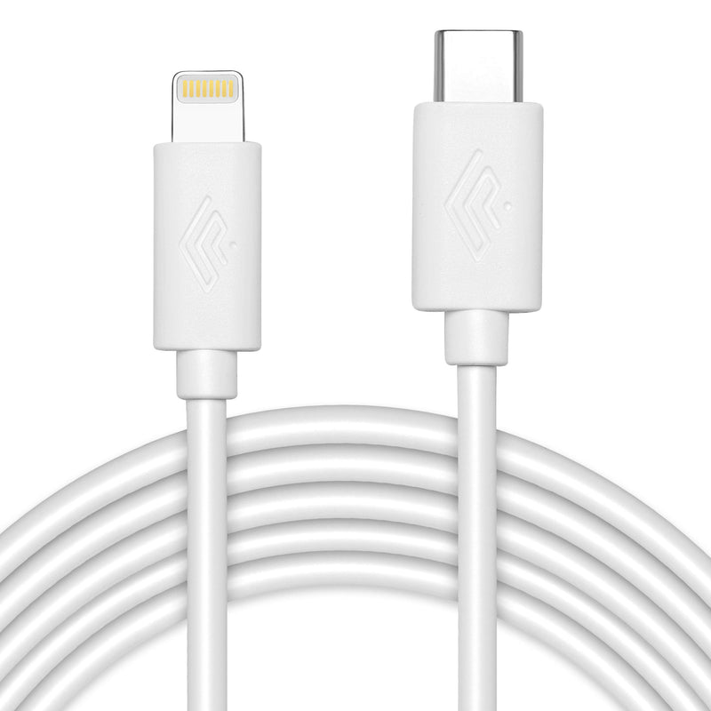 [Australia - AusPower] - Apple Certified iPhone Lightning USBC Cable 3 ft - for iPhone 13 Pro Max Mini 12 11 X XS XR XS Max 8 Plus 8 7 Plus 7 iPad Pro iPad Air - Charge & Sync - 2.4a Rapid Power - Travel Ready - White White USB-C 39 Inches 