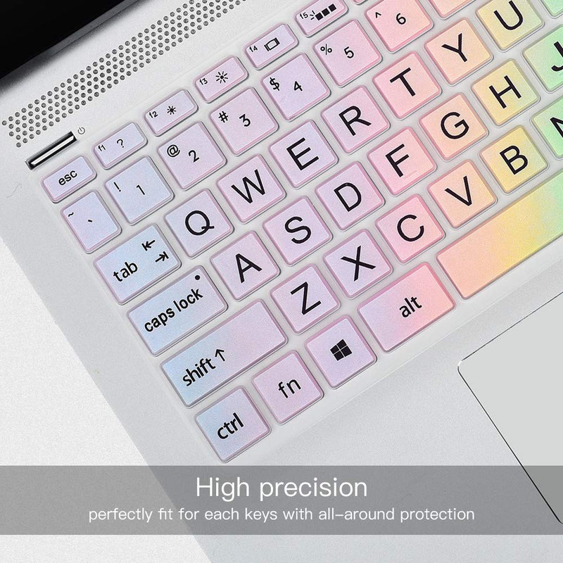 [Australia - AusPower] - Keyboard Cover for HP Pavilion X360 14" & HP Laptop 14 14-dq 14-fq 14-dk 14m-dh 14-cd/ce/cf Series 14-cf0006dx/cf0012dx 14-dk0002dx 14-dq0011dx/dq1037wm/dq1089wm 14-fq0040nr/fq0050nr Keyboard Skin Colorful Rainbow 
