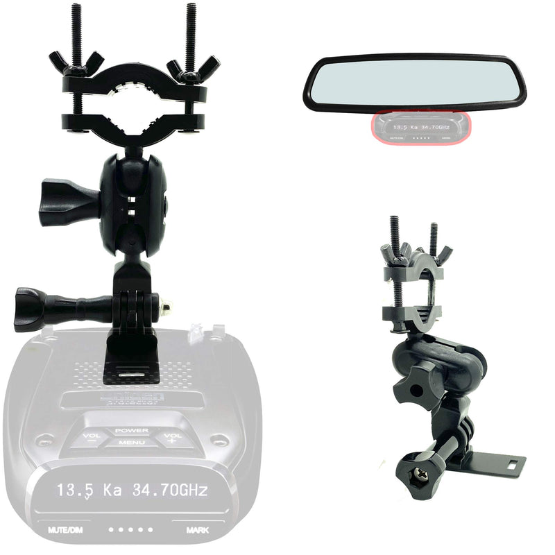 [Australia - AusPower] - AccessoryBasics Rearview Mirror Stem Radar Detector Mount for Uniden R1 R3 R7 DF1 DFR2 DFR3 DFR4 DFR5 DFR6 DFR7 DFR8 DFR9 Radar Detector (Require at least 1" Clear Stem Space to install) 