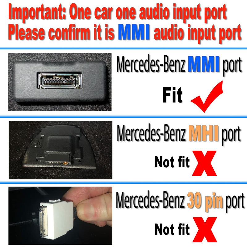 [Australia - AusPower] - Yoper Bluetooth Adapter Compatibility with Mercedes Benz MMI Interface Cellphone Play HiFi Music 