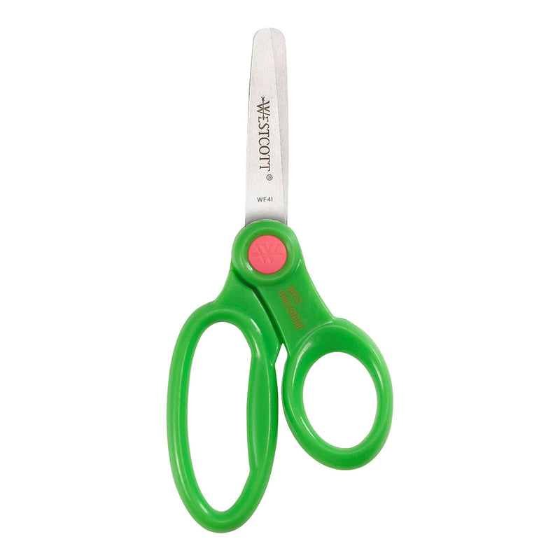 [Australia - AusPower] - Westcott 5’’ Blunt Safety Scissors For Kids With Anti-Microbial Protection, Assorted, Pack of 12 (14871) 