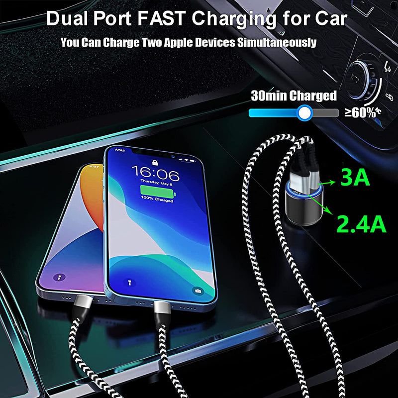 [Australia - AusPower] - Car Charger Fast Charging for Moto G Stylus 5G 2021 2020/Power 2021 2022,G100/G Pure/G Play/G Fast/G7 Play Power,Edge 2021 2020/Z4 Z3,Motorola One 5G Ace,30W Adapter Quick Charge 3.0+6FT USB Cable 