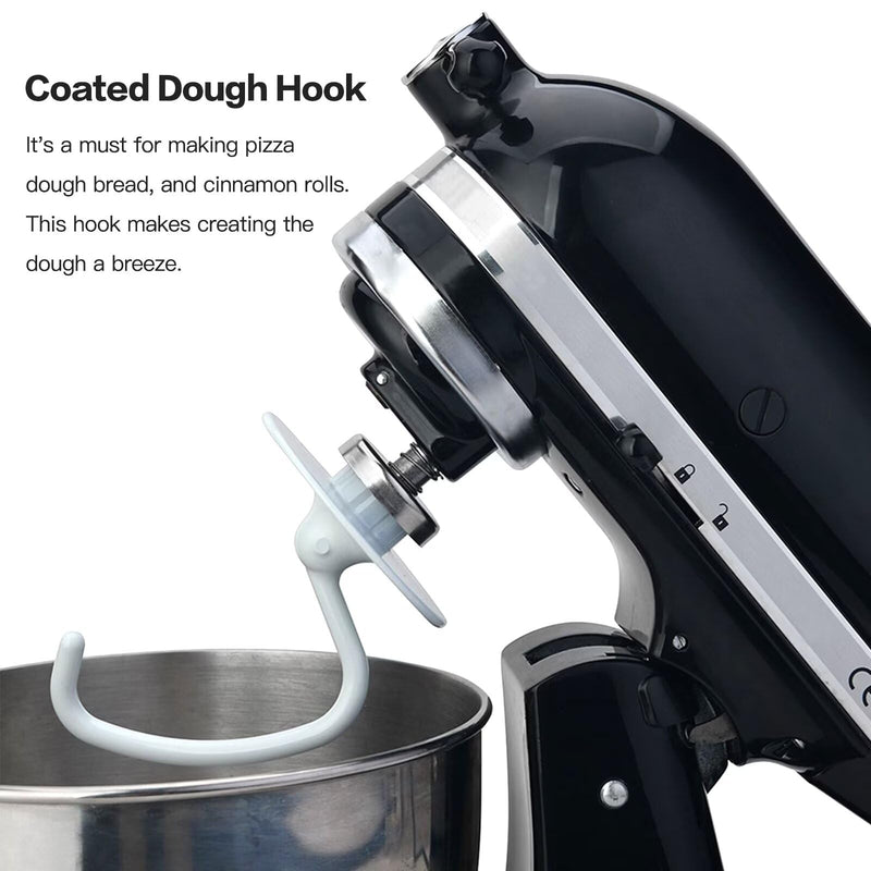 [Australia - AusPower] - JRSHOME Replacement K45DH Dough Hook for KitchenAid Mixer KSM45, KSM75, KSM75WH, KMS85, KSM85PS, KSM88, KSM88PSQ, KSM90, KSM90WH, KSM96, KSM97, KSM100, KSM103, KSM105 Models - 4.5/5.0 Quart Bowel 