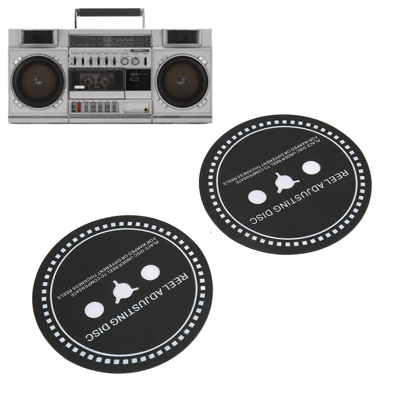 [Australia - AusPower] - Nab HUB Adapter Spacer for Reel to Reel Tape Recorders, 2PCS Silicone Reel Adjusting Disc for Reel to Reel Tape Recorder Black (0.9mm) 0.9mm 