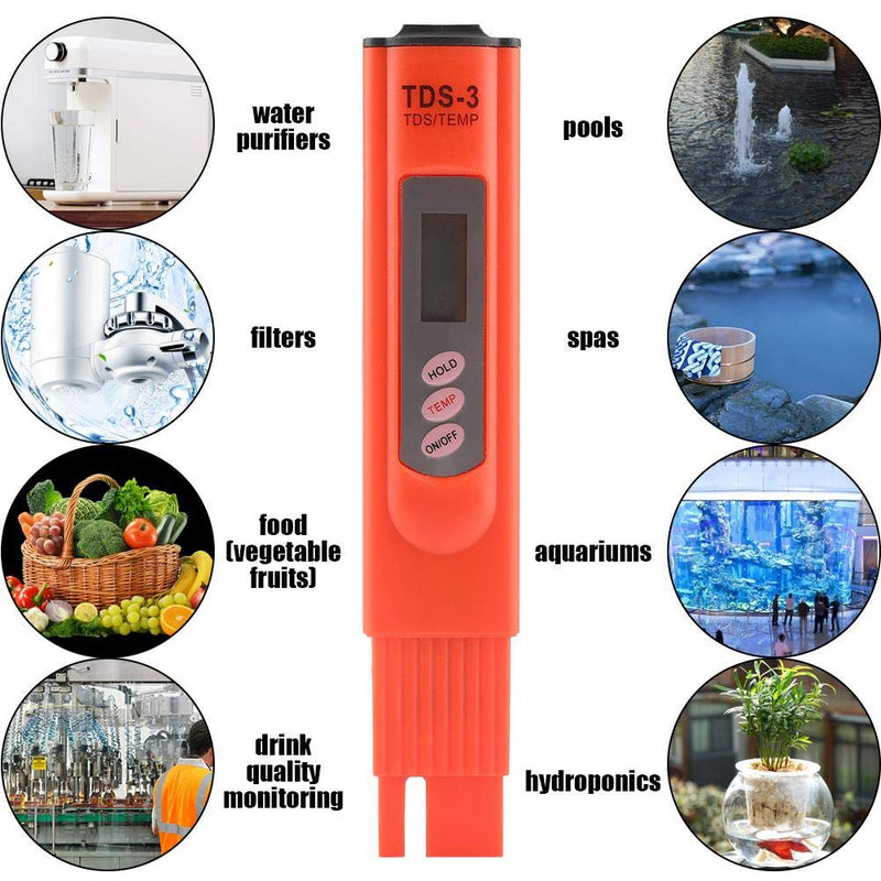 [Australia - AusPower] - Haofy 2 in 1 Water Quality Tester Digital TDS Meter Water Temperature Meter 