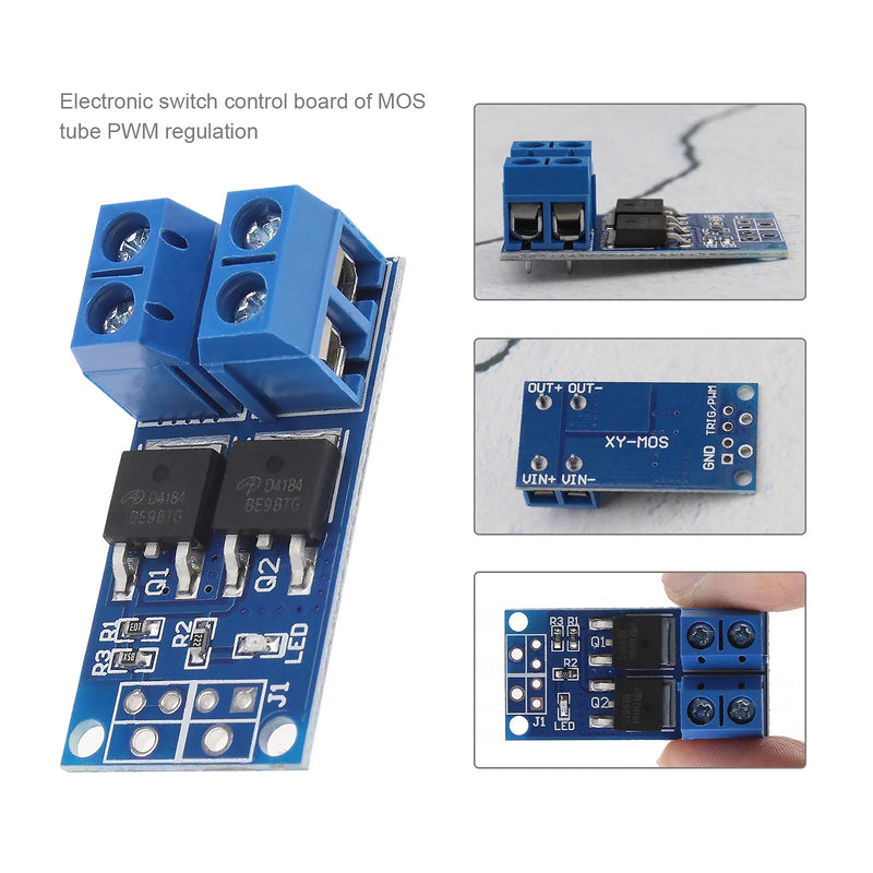 [Australia - AusPower] - Dual High-Power MOS FET Trigger Switch Drive Module PWM Regulator Adjustment Electronic Switch Control Board DC 5V-36V 400W 10Pcs 