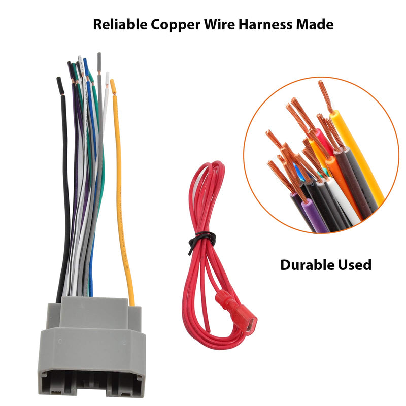 [Australia - AusPower] - RED WOLF Replacement for 2007-2011 Dodge/Chrysler/Jeep Car Stereo Wire Harness Aftermarket Radio Sirius CD Player Install Connector Adapter 