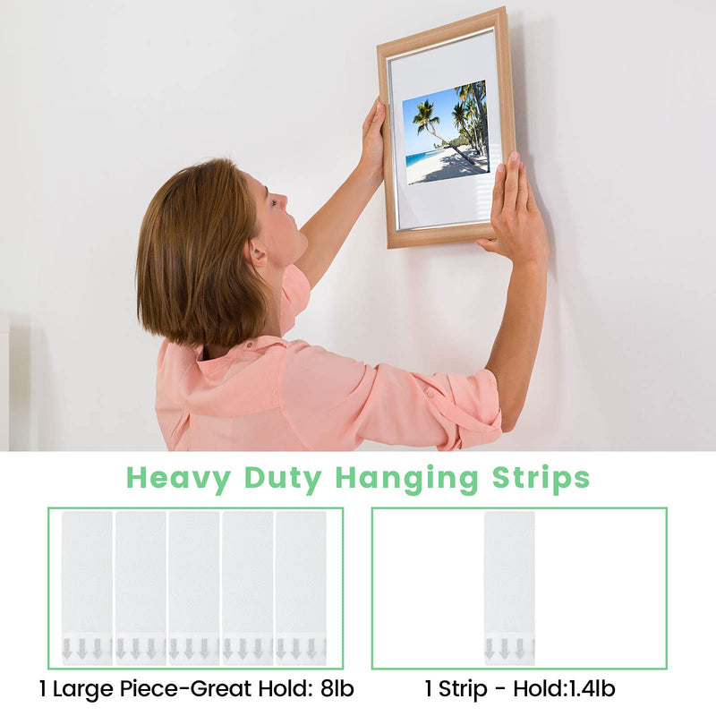 [Australia - AusPower] - 240 Strips of Picture Hanging Strips 1.8 x 0.6 Inch Heavy Duty Replacement Waterproof Double Sided Adhesive Strips for Home Office Poster Photo Frame Hanging 