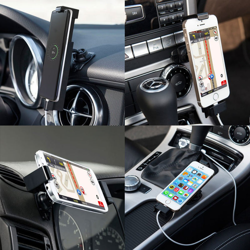 [Australia - AusPower] - Sinjimoru Cell Phone Holder for Car, Car Charger with USB-C Type Cable as Car Phone Mount & Phone Stand for Car Phone Holder. Sinji Car Kit, Type C Package. 