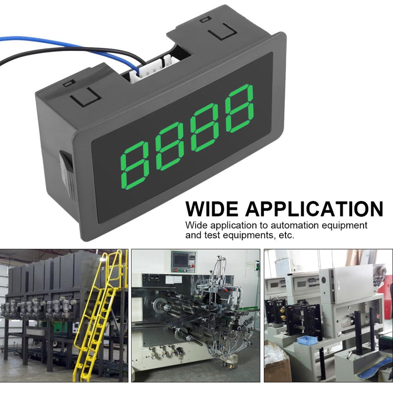 [Australia - AusPower] - Auto Digital Counter Mini 4 Digit 0-999 Counter Up/Down Plus/Minus Panel Counter Meter with Cable(Green) 