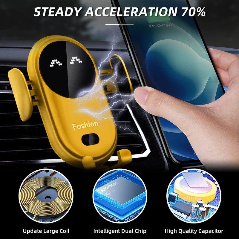 [Australia - AusPower] - Gift2u Wireless Auto-Sensing Car Phone Holder Charger, Smart Car Wireless Charger Qi 10W Fast Charging Air Vent Car Phone Holder, Compatible with iPhone, Samsung, LG and All Phones 