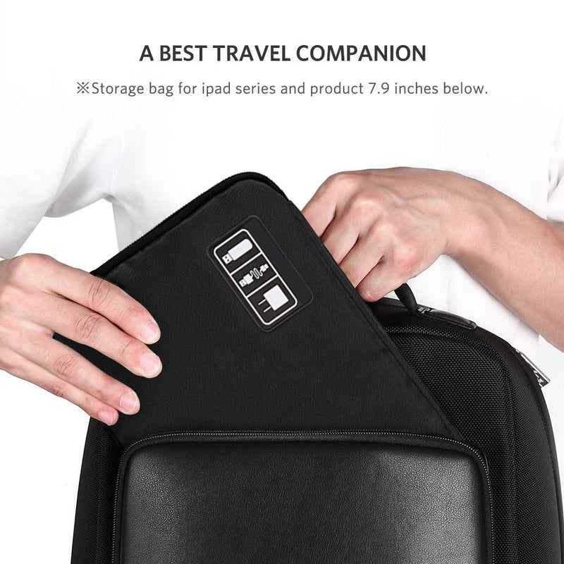 [Australia - AusPower] - Electronics Accessories Organizer Bag,Portable Tech Gear Phone Accessories Storage Carrying Travel Case Bag, Headphone Earphone Cable Organizer Bag (M, Black) 
