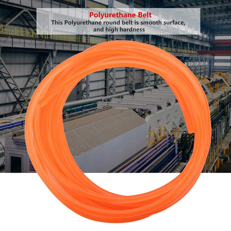 [Australia - AusPower] - High Performance Urethane Round Belting, PU Transmission Belt Polyurethane Round Belt for Drive Transmission Orange (8mmx5m) 8mmx5m 