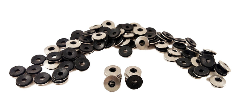 [Australia - AusPower] - #10 Neoprene EPDM Bonded Sealing Washers Stainless Steel 18-8, Neo Bond, 100 Pieces (#10 NEO Bond Washer) #10 NEO BOND WASHER 