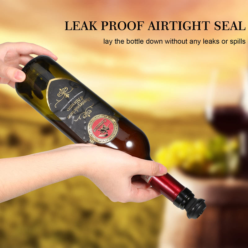 [Australia - AusPower] - Wine Stopper Resealable Wine Pump Vacuum Stoppers Vacuum Wine Stopper Silicone Wine Saver Vacuum Stoppers Practical Wine Saver Stoppers for Kitchen Supplies Wine Bottle Tools (Black,24 Pieces) 24 Black 