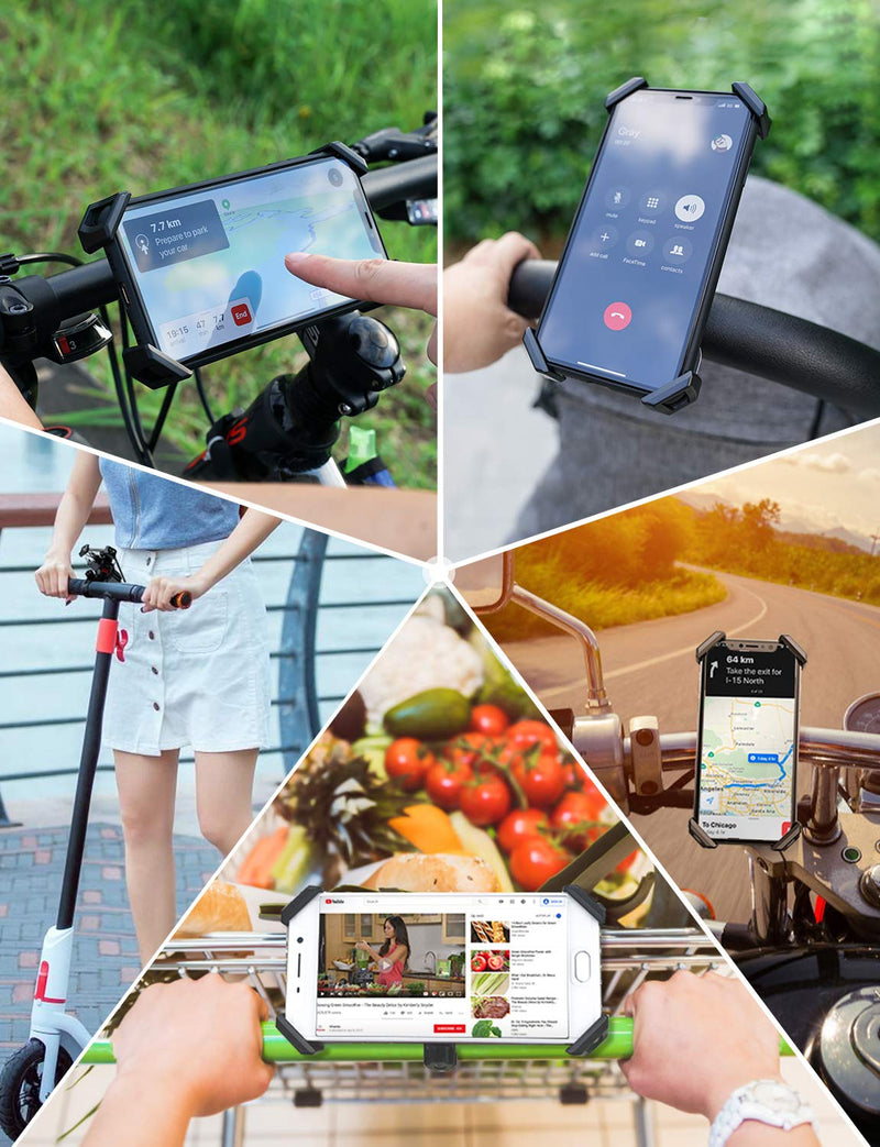 [Australia - AusPower] - Bike Phone Mount - RYYMX Bicycle Phone Holder : 360° Rotation Adjustable Motorcycle Phone Mount for iPhone Xs Max XR X 8 7 6 Plus, Galaxy S10+ S9 S8, Note 10 9 8, GPS, 4-7 inches Android Cell Phones 