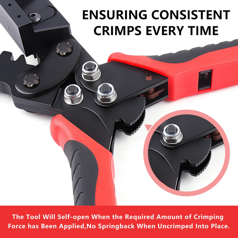 [Australia - AusPower] - Knoweasy Weather Pack Crimp Tool and Molex Crimper Compatible with Deutsch DT Series Stamped or Formed Contact,Molex, Delphi, Amp, Tyco, Harley, PC, Automotive - AWG 24-14 