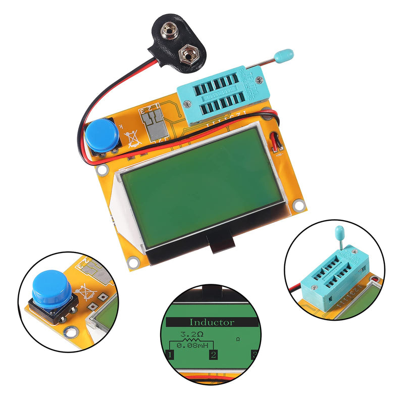 [Australia - AusPower] - D-FLIFE Multifunction Meter DIY kit, Mega 328 Graphic Transistor Tester, NPN PNP Diodes Triode Capacitor ESR SCR MOSFET Resistor Inductance LCD Display Checker with case 