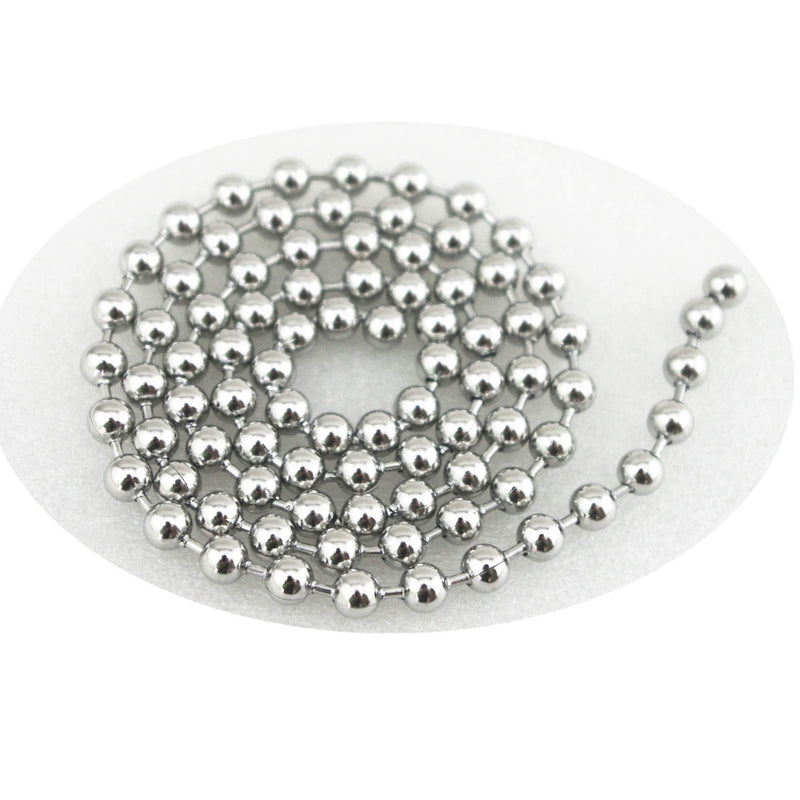 [Australia - AusPower] - Glory Qin 6mm Stainless Steel Ball Chains & 10 Matching connectors (6mm, 10 feet) 