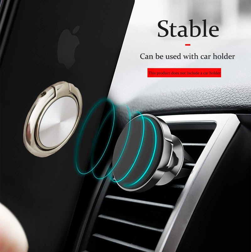 [Australia - AusPower] - KAKAWIN 3PACK Phone Ring Holder Finger Kickstand - 360° Rotation Metal Ring Grip for Magnetic Car Mount Compatible with All Smartphone and iPhone 3pack colors -1 