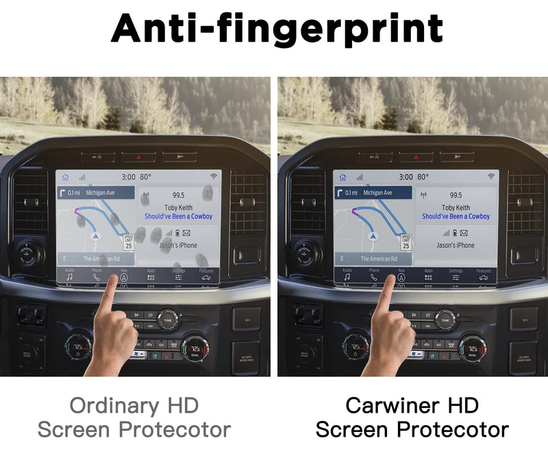 [Australia - AusPower] - Carwiner Screen Protector for 2021 2022 Ford F-150 12In Navigation Display Tempered Glass F150 SYNC4 Touchscreen Protector Accessories (HD) HD 