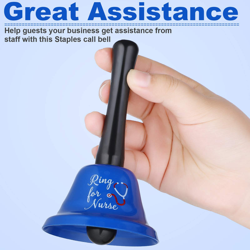 [Australia - AusPower] - 2 Pieces Ring for Nurse Bell Nurse Hand Call Bell Patient Alerting Bell Hand Ringing Alarm for Calling Attention Care Assistance Emergency 