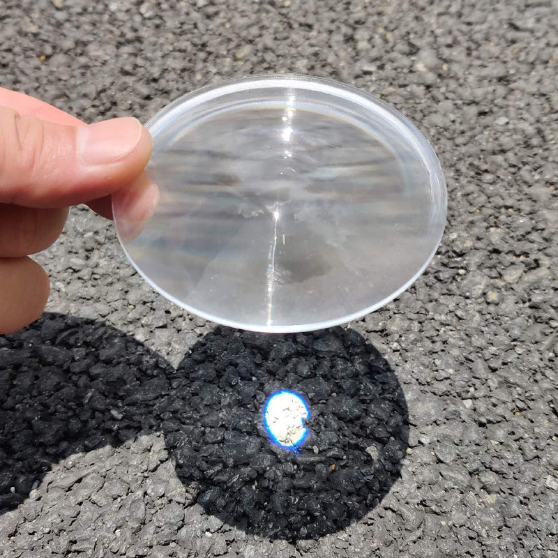 [Australia - AusPower] - 5-Pack Fresnel Lenses Diameter 80mm(3.15") Focal Length 80mm Acrylic Lens (not Glass) for Solar Heating,Equipment Lens,Visual Education (Focal Length 80mm) 