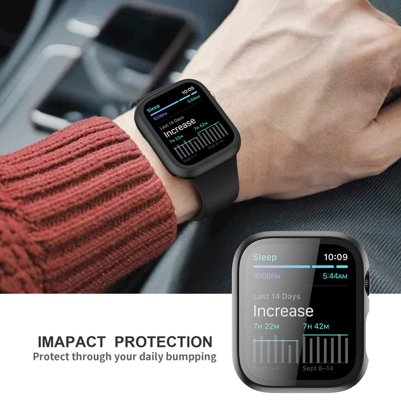 [Australia - AusPower] - [12 Pack] Case Compatible with Apple Watch Series 7 41mm with Tempered Glass Screen Protector, HASDON Full Coverage Bumper Hard Ultra-Thin Protective Cover for iWatch Series 7 41mm Accessories 