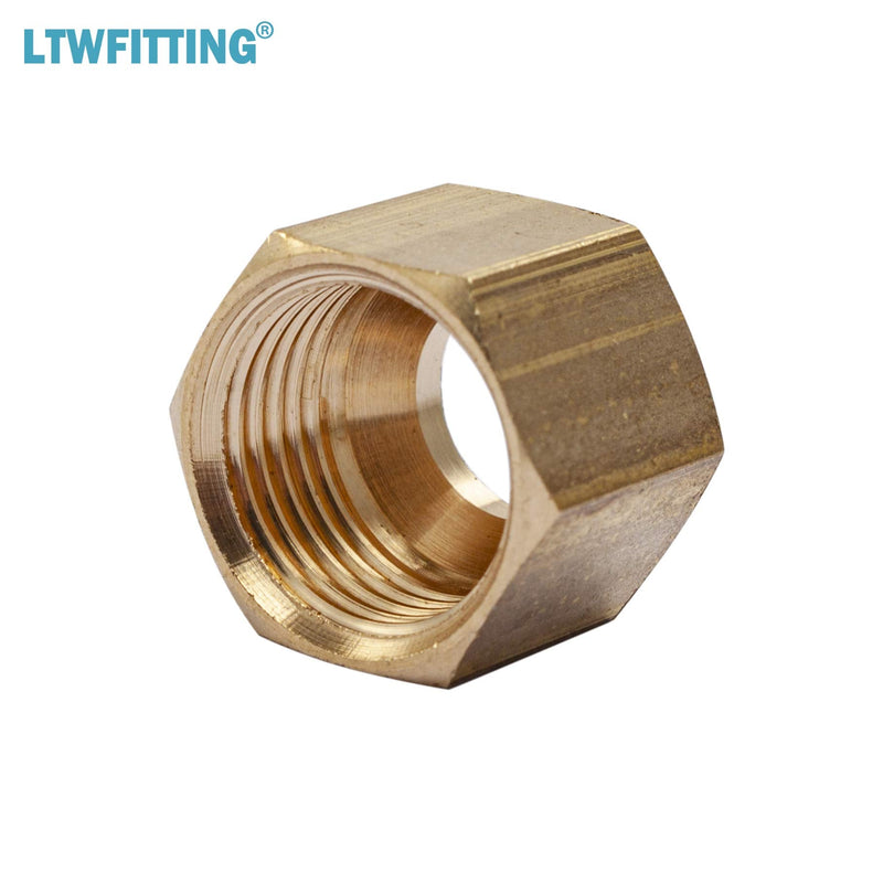 [Australia - AusPower] - LTWFITTING 5/16-Inch Brass Compression Sleeves Ferrule with 5/16-Inch Compression Nut, Brass Compression Fitting(Pack of 75) 