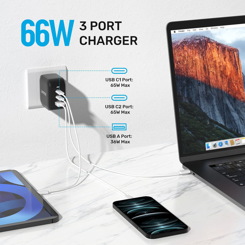 [Australia - AusPower] - [Bundle] Unitek SATA/IDE to USB 3.0 Adapter and 3 Ports 66W USB C Charger 
