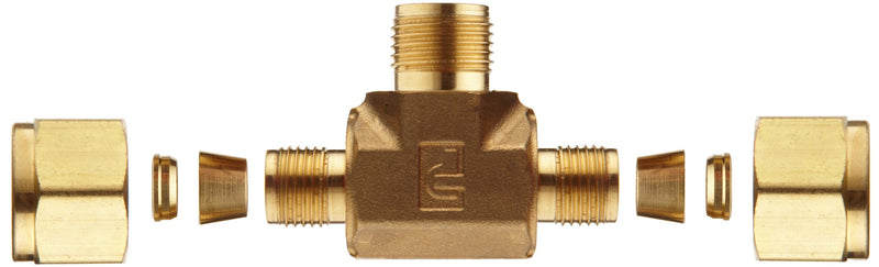 [Australia - AusPower] - Parker A-Lok 6MBT6N-B Brass Compression Tube Fitting, Branch Tee, 3/8" Tube OD x 3/8" NPT Male x 3/8" Tube OD 3/8" x 3/8" NPT Male x 3/8" 
