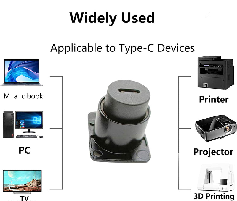 [Australia - AusPower] - SHANFEILU D Type Panel Mount Adapter Coupler USB Type C 3.1 Female to Female Panel Fixed Pass Through Module Extension Converter Data Transmission for Audio Video Network Equipment 