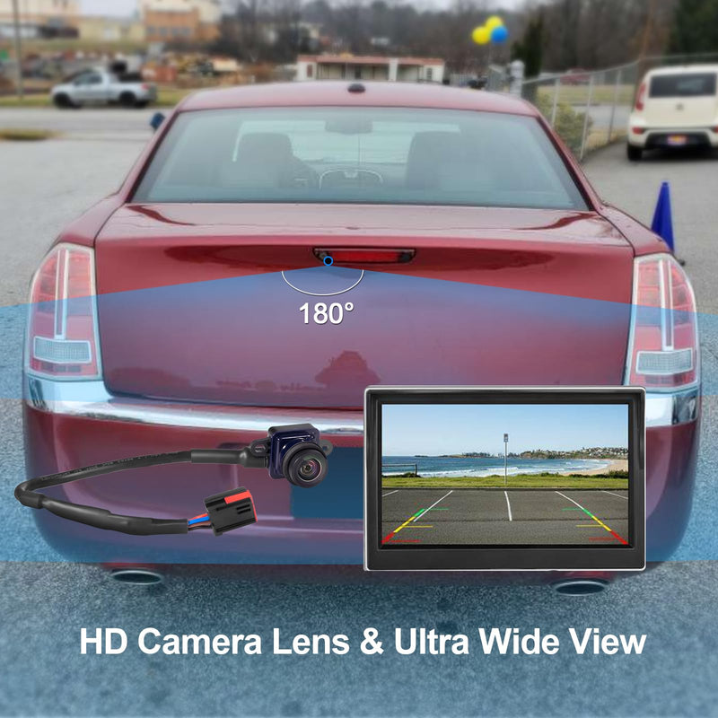 [Australia - AusPower] - AUTOBABA Rear View Back Up Camera Compatible with 2011-2014 Dodge Charger 2011-2014 Chrysler 300 Views Reversing Park Assist Backup Camera Replace # 56054058AH 56054058AD 56054058AE 56054058AF 