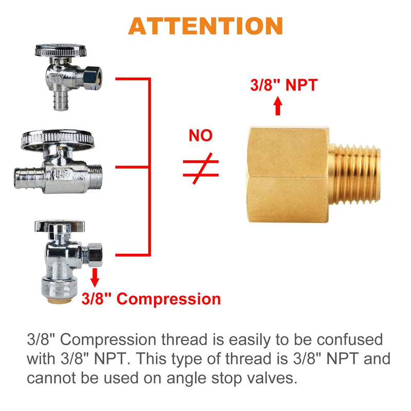 [Australia - AusPower] - SUNGATOR Brass Pipe Fitting, Reducer Adapter, 1/4-Inch Male Pipe x 3/8-Inch Female Pipe (2-Pack) 1/4"Male x 3/8"Female 