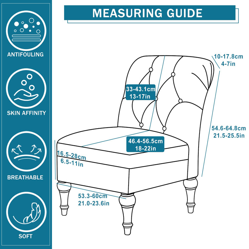 [Australia - AusPower] - Liykimt Armless Accent Slipper Chair Cover Slipcover,Slipper Chair Jacquard Fabric Stretch Spandex Removable for Armless Chair Furniture Protector Covers for Living Dining Room (2, Rhombus Beige) 2 