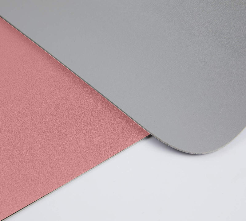 [Australia - AusPower] - Computer Desk Pad,Dual-Sided Multifunctional Desk Pad,Keyboard and Mouse Pad,Leather Mouse Pad,Waterproof Desk Writing Pad for Office & Home(31.5" x 15.7") Pink Medium 