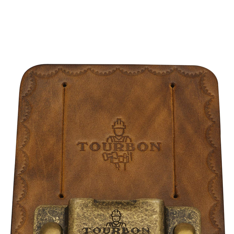 [Australia - AusPower] - Tourbon Vintage Leather Tape Measure Holder for Belt (Pack of 2 Pieces) 