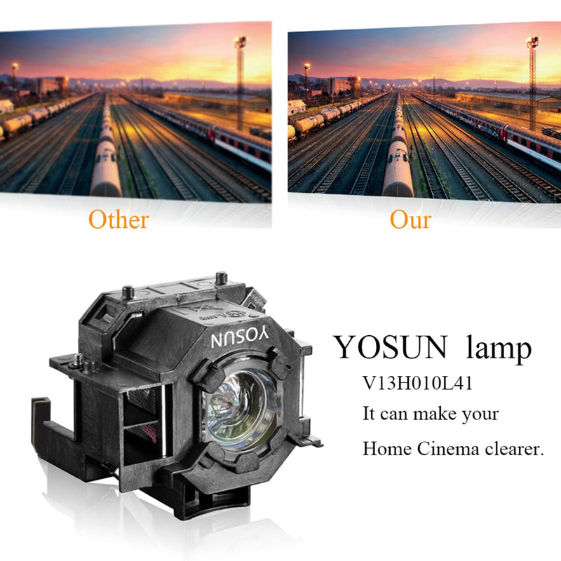 [Australia - AusPower] - YOSUN v13h010l41 Projector lamp for epson elplp41 powerLite Home Cinema s5 s6 s6+ 77c 78 ex21 ex30 ex50 ex70 eb-s62 EMP-s5 h283a h284a Replacement Projector Bulb 