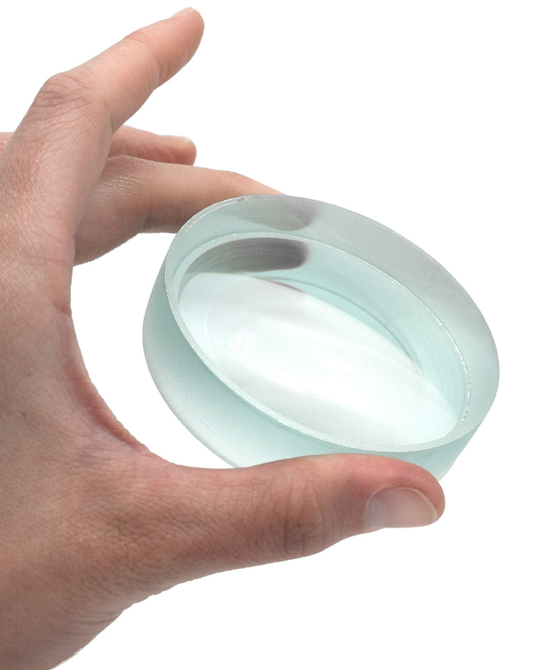 [Australia - AusPower] - Double Concave Lens, 100mm Focal Length, 3" (75mm) Diameter - Spherical, Optically Worked Glass Lens - Ground Edges, Polished - Great for Physics Classrooms - Eisco Labs 