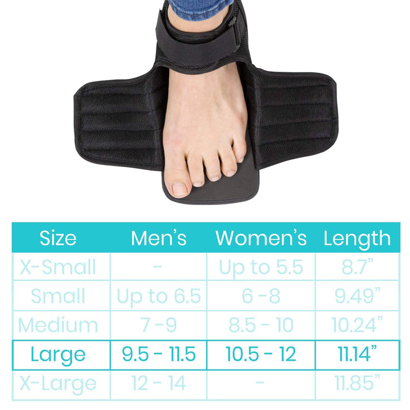[Australia - AusPower] - Vive Wedge Post-Op Shoe - Offloading Boot for Heel or Ankle Pain - Medical Foot Recovery for Bone or Soft Tissue Surgery, Fracture, Plantar Fasciitis, Ulcerations, Feet (Men's 9.5-11.5/Women's 8.5-10) Large 